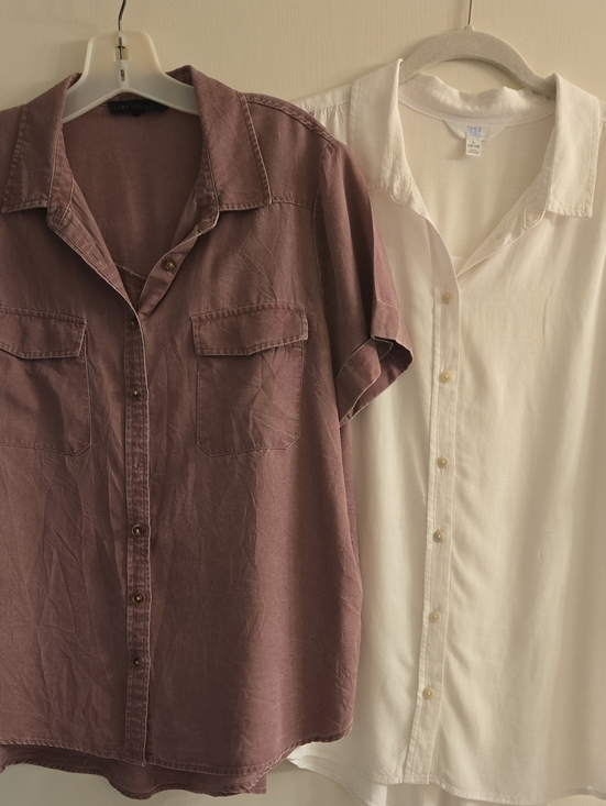 Jane and Delancey Tops - 2 Camp-Style Shirts-NWOT